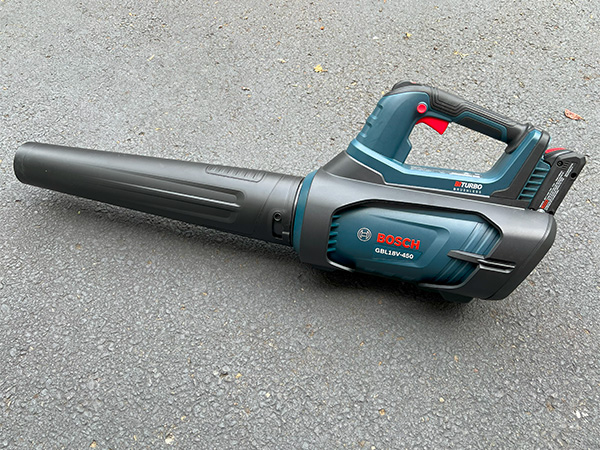 Bosch 18V Cordless Blower on Driveway