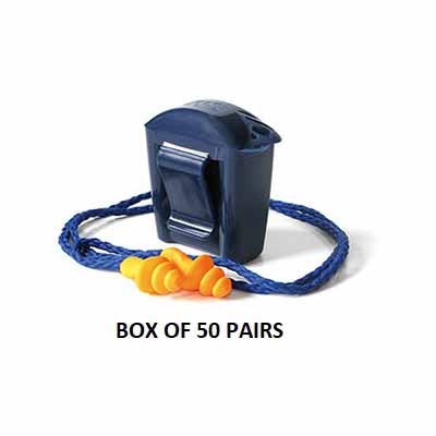 3M 1271 Corded Reusable Ear Plug With Carry Case Box Of 50 Pairs