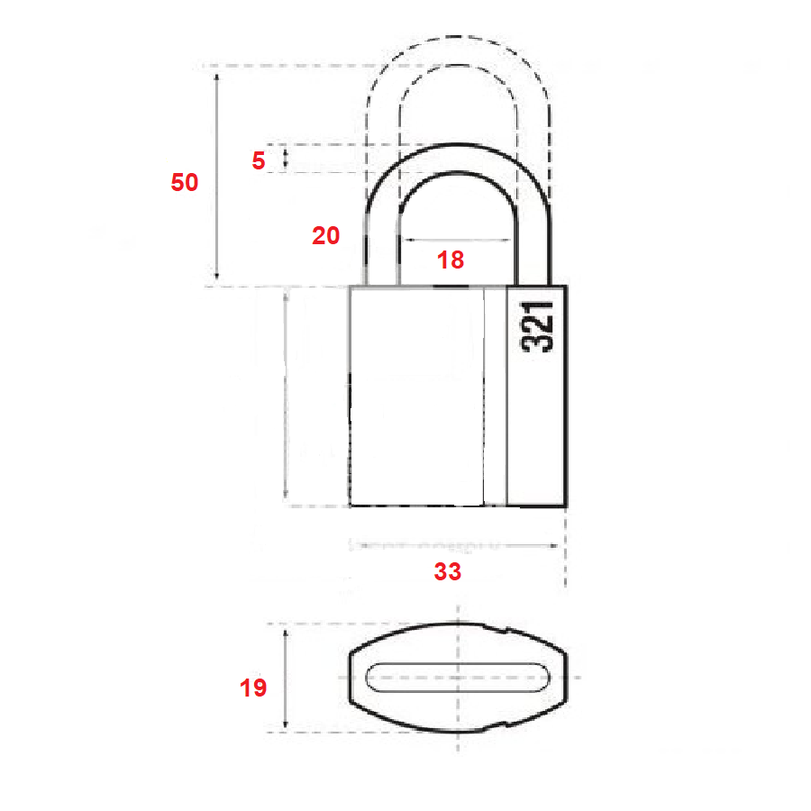 Abloy SENTRY PL321 20MM Stainless Steel Padlock For Water Tank Security
