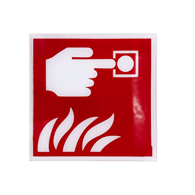 Acrylic Sign FIRE CALL POINT 100MM X 100MM Sign SELF ADHESIVE