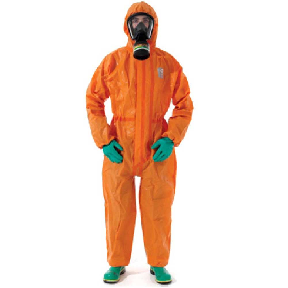 Ansell AlphaTec 5000-OR Size-L Protective Coverall For Chemicals & Biological Hazards