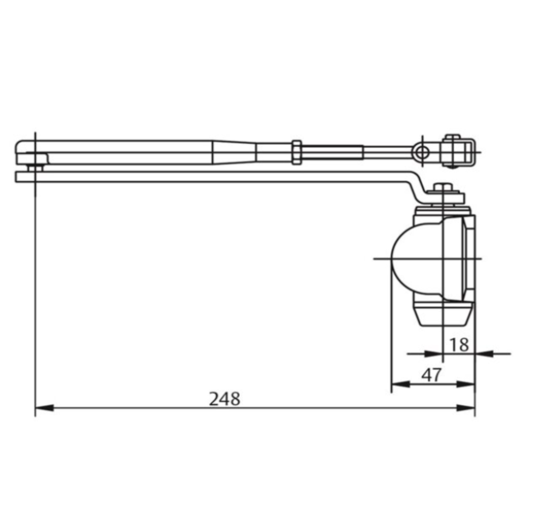 ASSA ABLOY DC120 Door Closer With HOLD OPEN ARM EN2/3/4