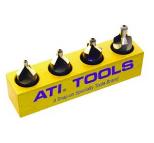 ATI ATI420D Countersink Cutters With Anodized Holder 4PC/SET