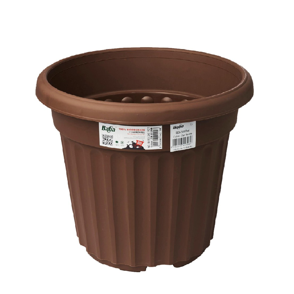 Baba 26CM Romanesque Series Pot BI-RD-260 ZEN BROWN