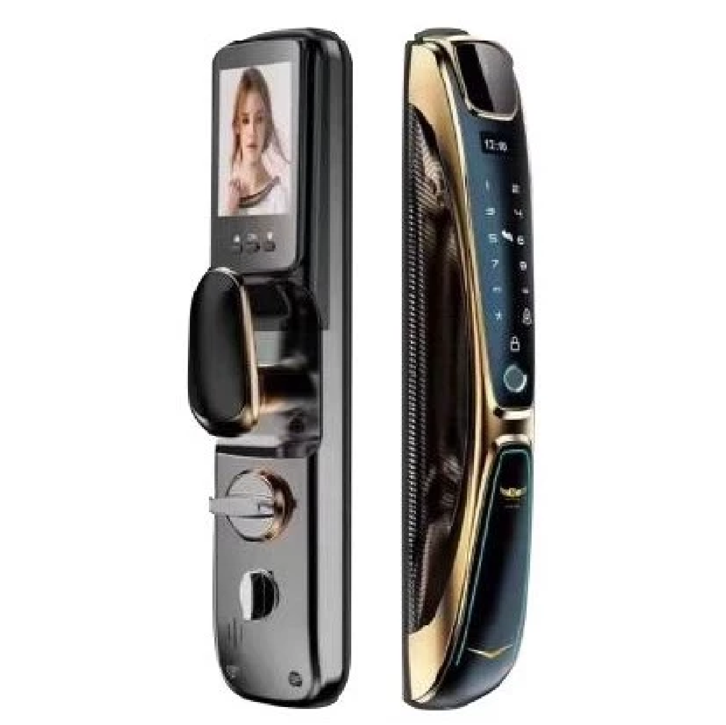 BIOSYSTEM Wooden Door Entrance Digital Lock 9M BLACK & GOLD (FREE INSTALLATION)