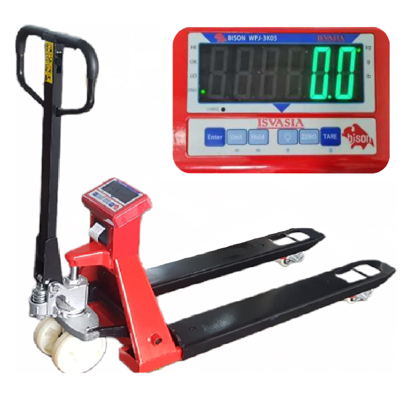 BISON Heavy Duty Digital Weighing PALLET TRUCK Scale 3 TON