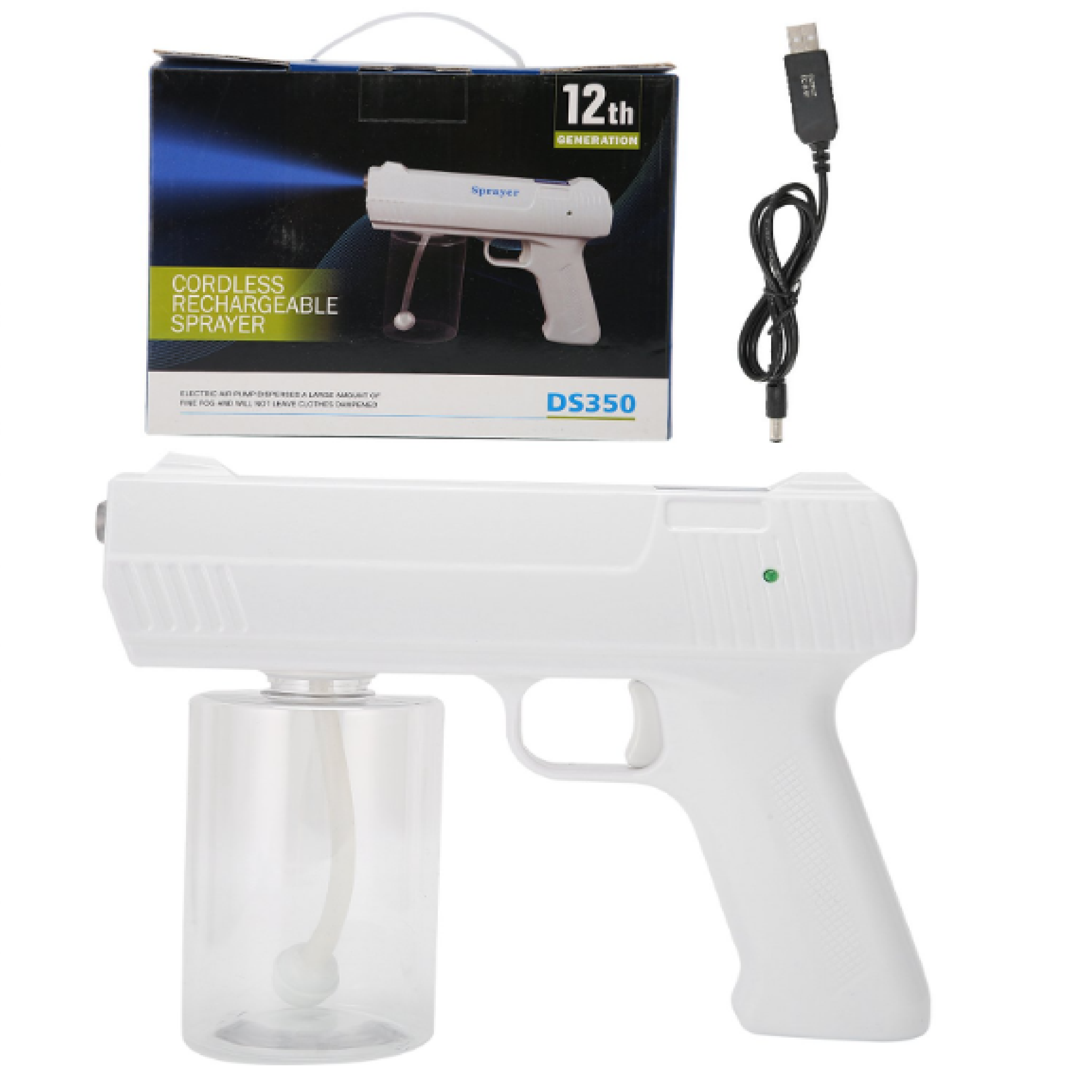 Blue Light NANO ATOMIZER Wireless Handheld Rechargeable Disinfection Gun DS350