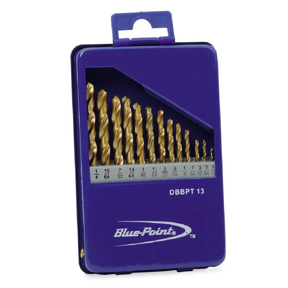 BluePoint 13PC Titanium Coated Drill Bit Set DBBPT13
