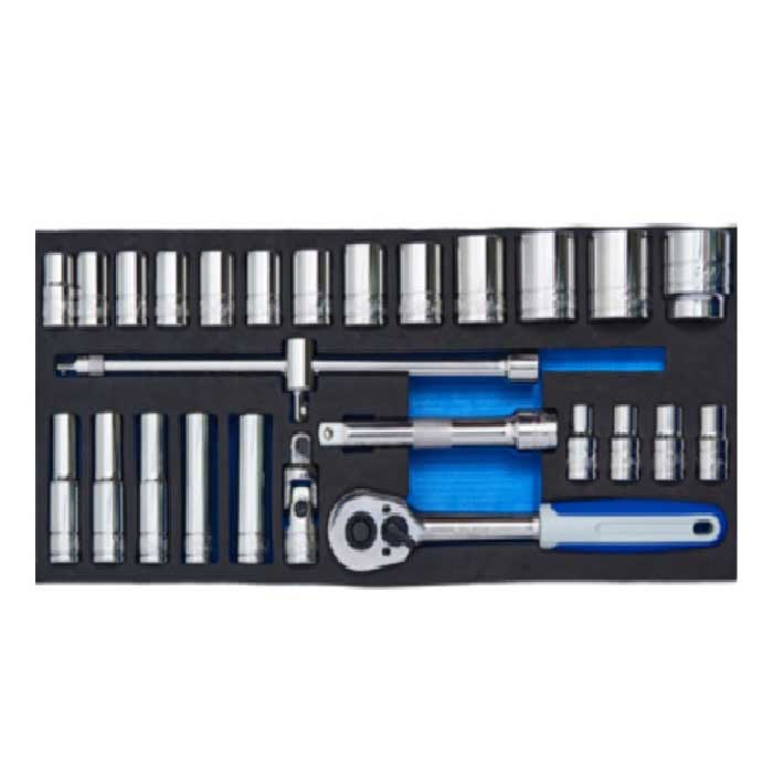 BluePoint 1/4, 3/8, 1/2 DR Sockets Master Tool Set (Red Tool Chest)