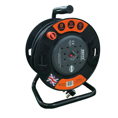 Britz 4-WAY Cable Extension Reel With Surge Protector 30M