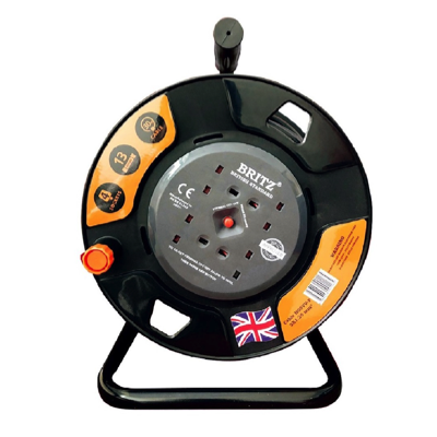 Britz 4-WAY Cable Extension Reel With Surge Protector 30M