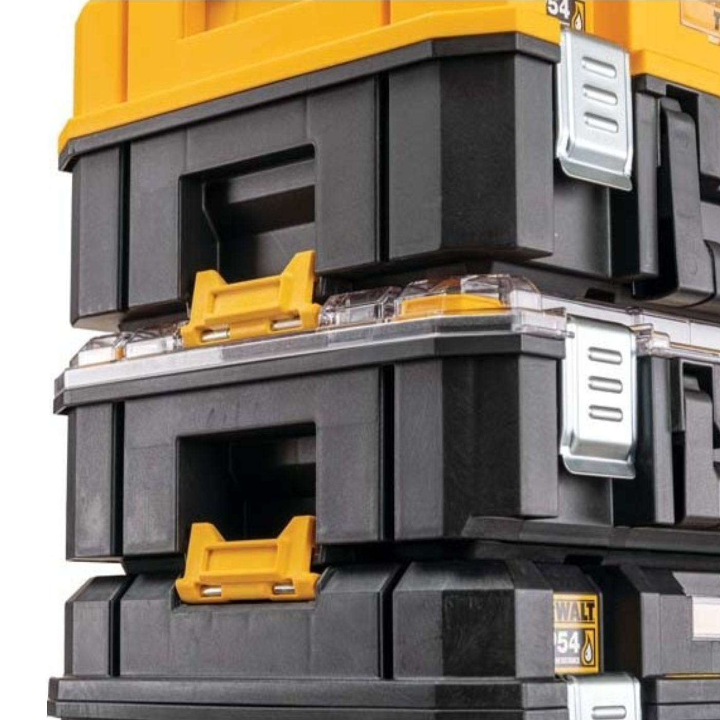 DeWalt TSTAK IP54 Organiser Top Shallow Plastic Tool Box DWST83344-1