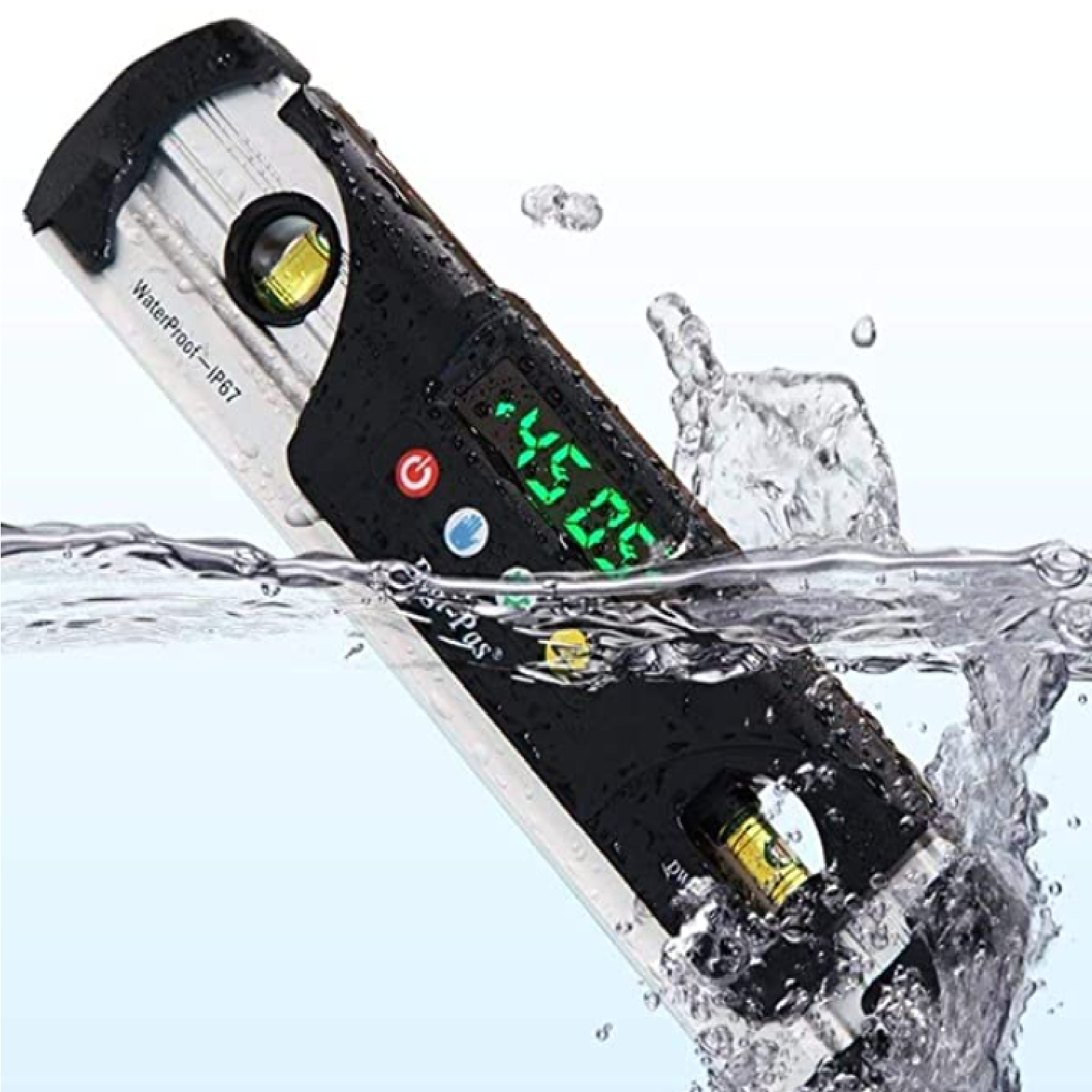 DIGI-PAS WATERPROOF DIGITAL Torpedo Level & Protractor MAGNETIC 9
