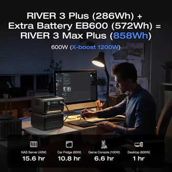 Ecoflow RIVER 3 MAX PLUS Intelligent Portable Power Station