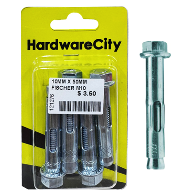 FISCHER M10 Sleeve Anchor FSL 10MM X 50MM 4PC/PACK 121276