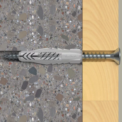 FISCHER Universal Plug UX 5MM X 30MM With RIM 100PC/BOX 94722