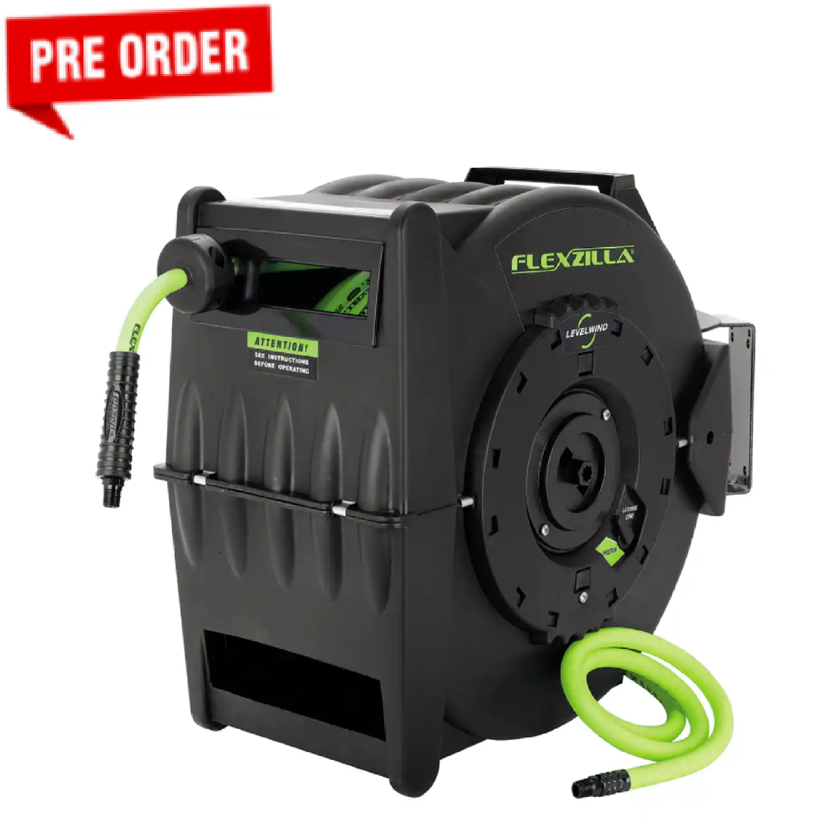 FLEXZILLA® Retractable Air Hose Reel With LEVELWIND™ Technology 3/8