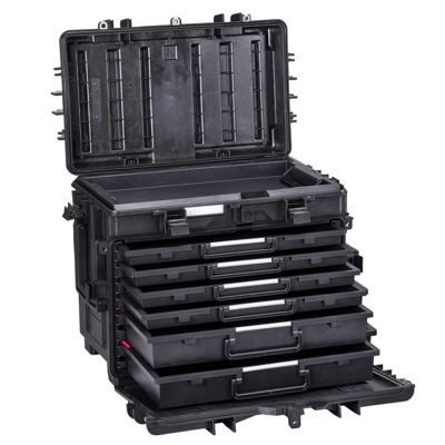 GT EXPLORER Case 5140X.B Mobility Trolley Tool Box Comes With 7 Sliding AIBOX Organizer