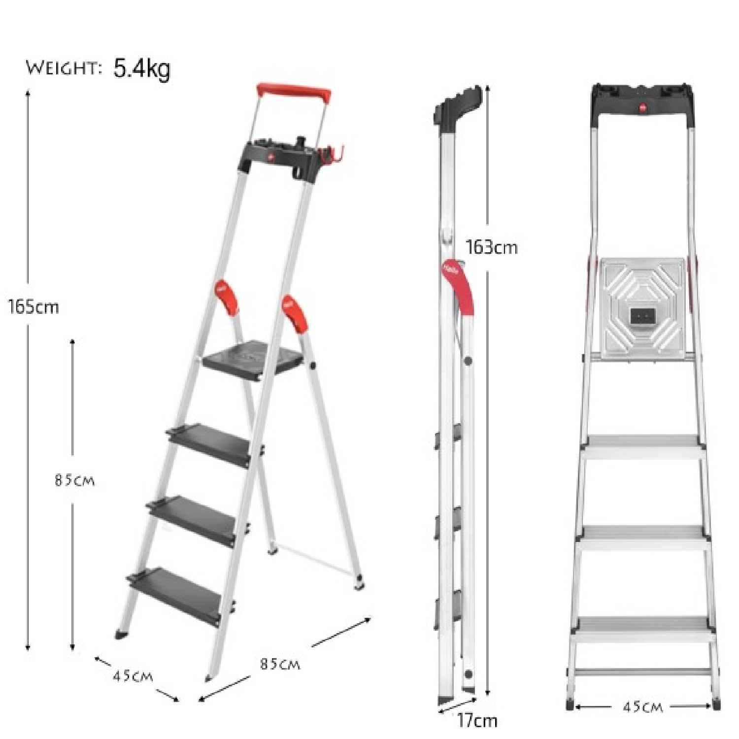 HAILO L100 TOPLINE Safety Ladder 4 STEPS