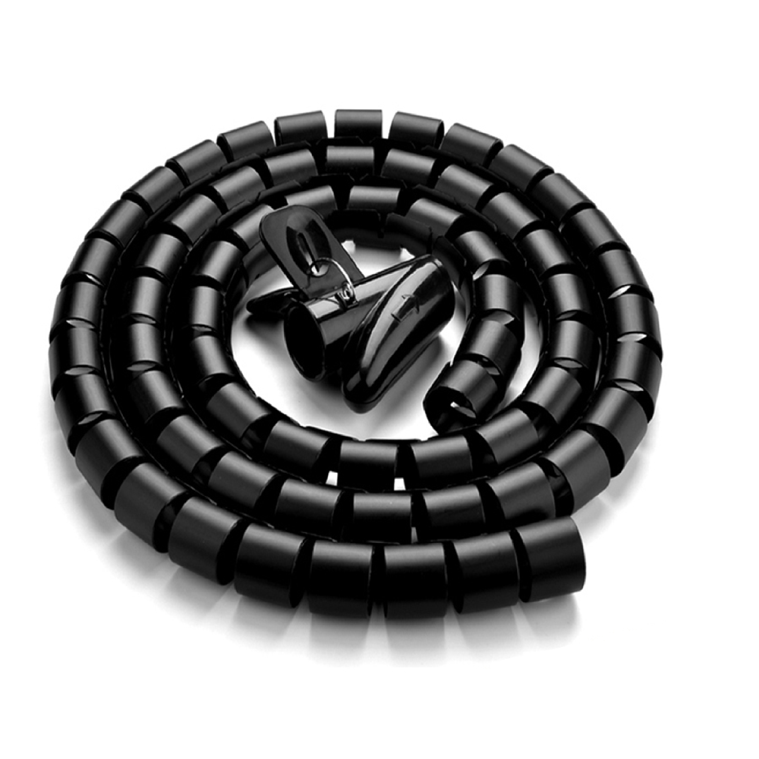 HardwareCity 20MM X 2M Cable SPIRAL WRAP BLACK