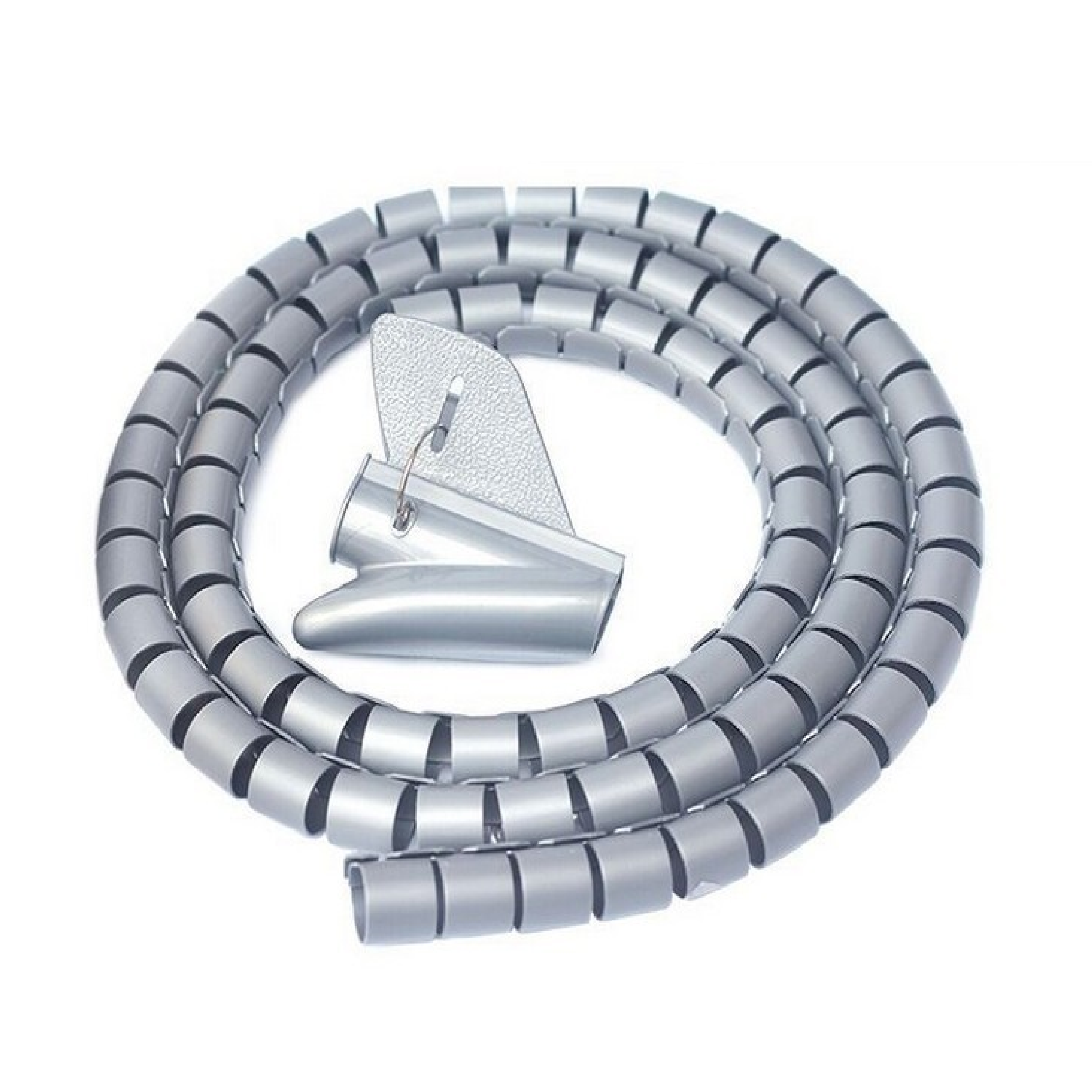 HardwareCity 20MM X 2M Cable SPIRAL WRAP SILVER