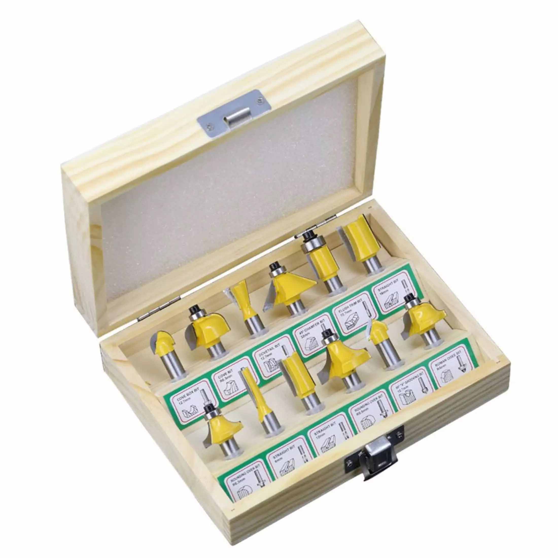 HardwareCity 8MM Router Bits Set, 12PC/Set