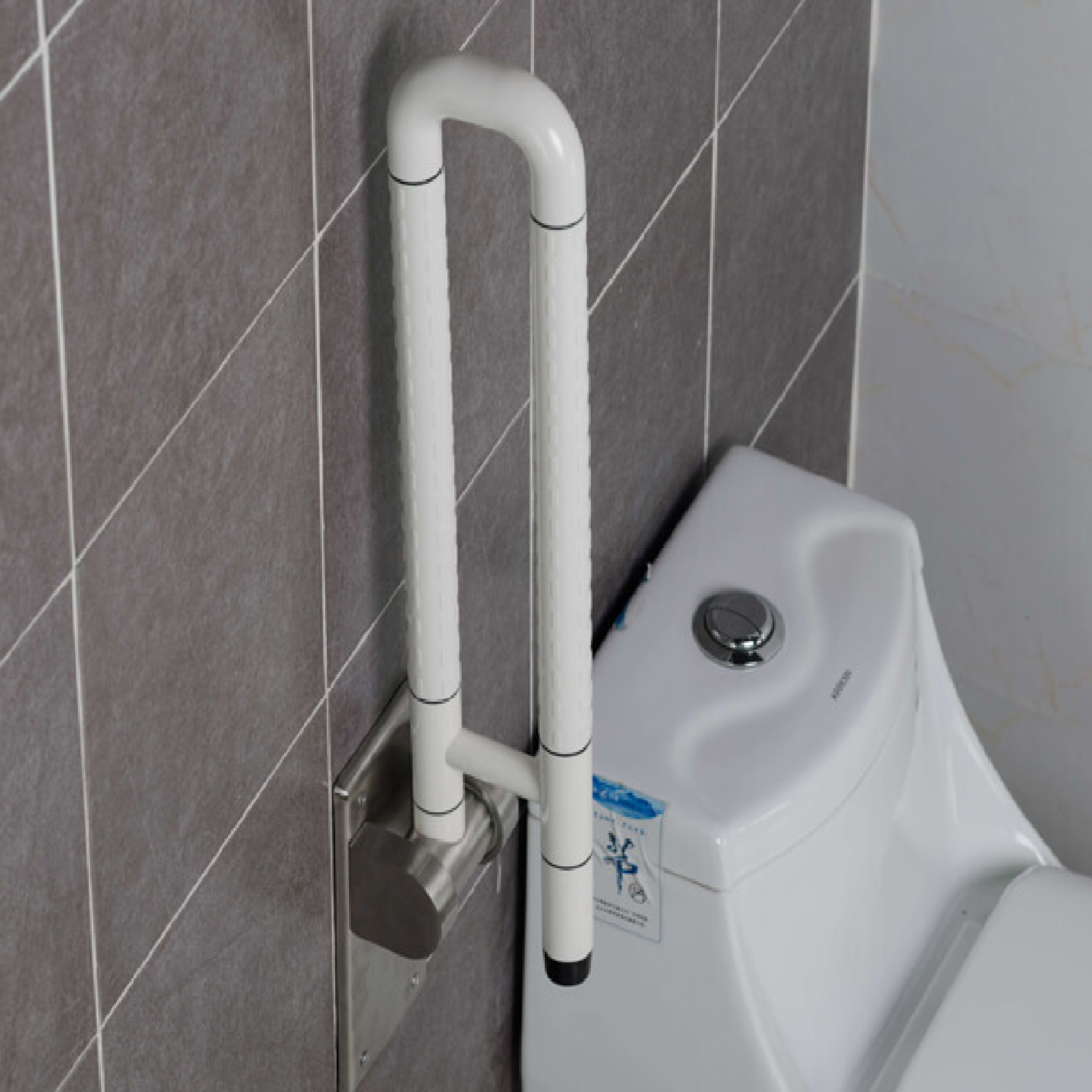 HardwareCity ABS Coated Flip-Up Grab Bar (Accessibility Friendly)