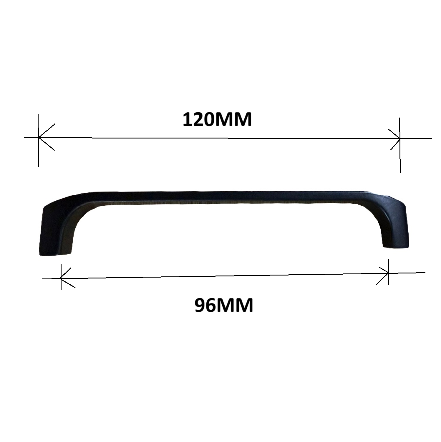 HardwareCity BLACK Cabinet Handles 120MM MODERN 4045BK-96