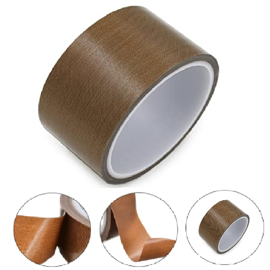 HardwareCity Brown TEFLON PTFE Tape High Temperature Resistant Adhesive Insulation Tape 25MM X 10M