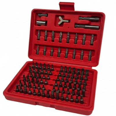 HardwareCity Chrome Vanadium SCREWDRIVER BITS 100PC/BOX