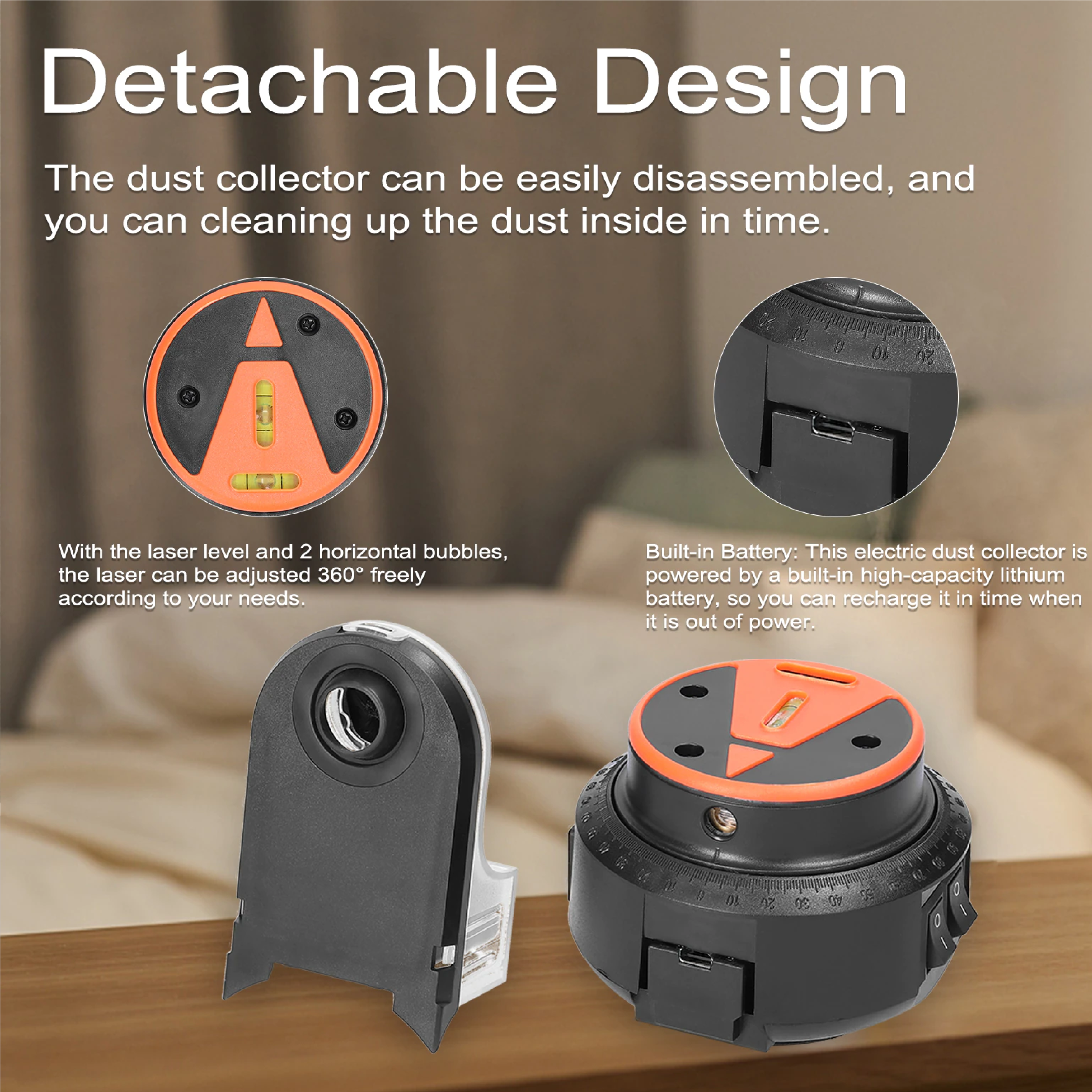 HardwareCity Drilling Dust Collector 2-IN-1 Wall Suction Vacuum