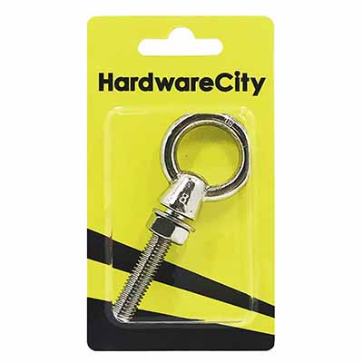 HardwareCity M8 X 40MM Stainless Steel Eye Hook