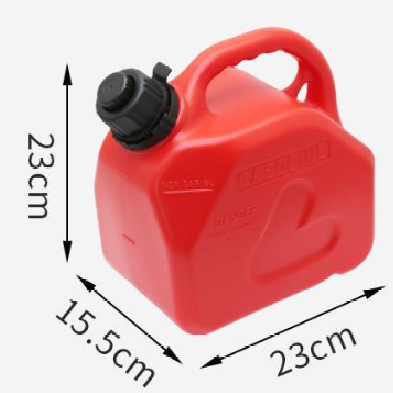 HardwareCity PREMIUM HDPE Red Jerry Can With Spout 5L For Petrol, Diesel & Flammable Liquids