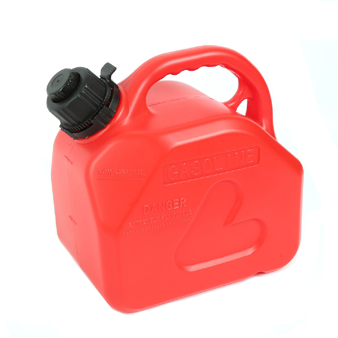 HardwareCity PREMIUM HDPE Red Jerry Can With Spout 5L For Petrol, Diesel & Flammable Liquids