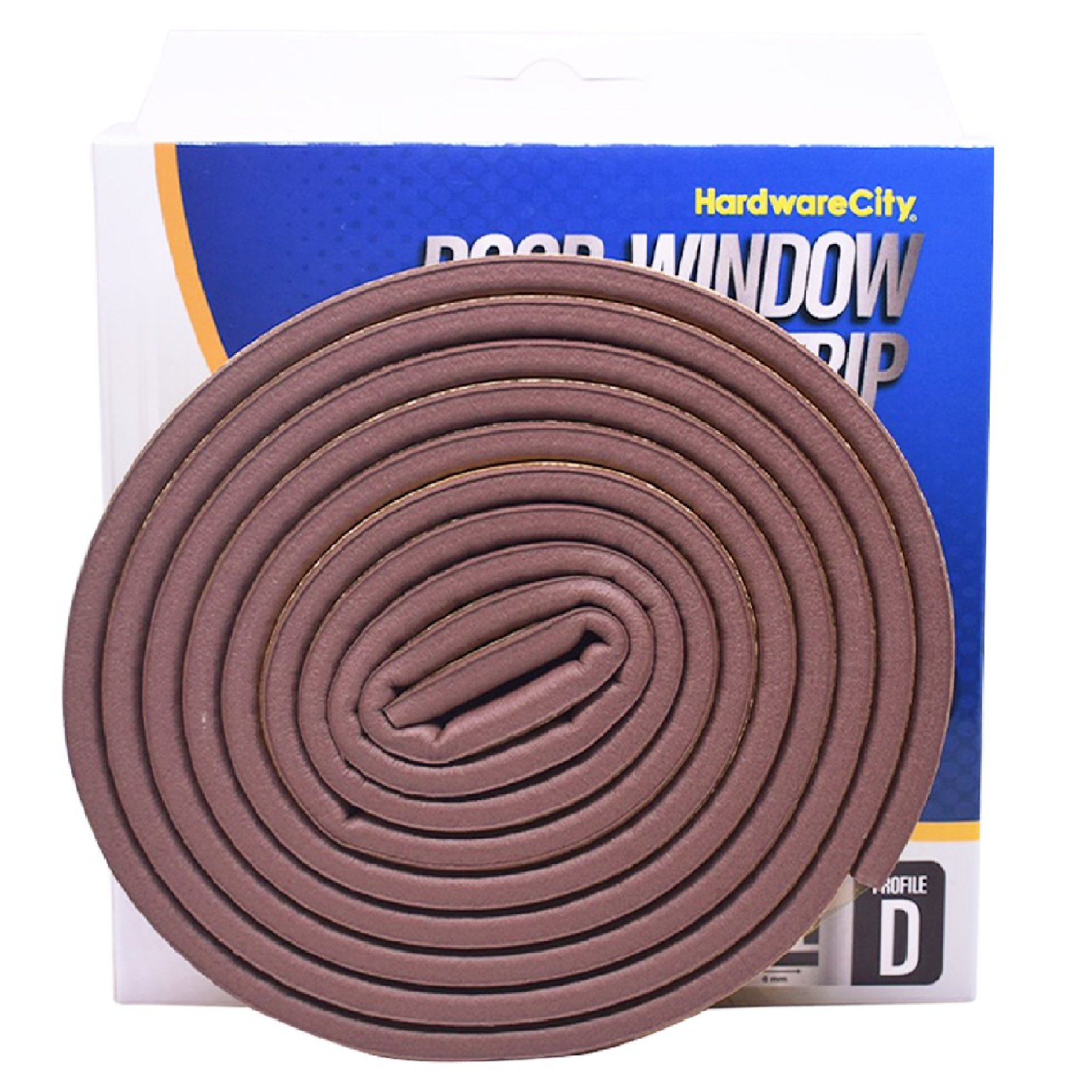 HardwareCity Self Adhesive Door & Window Weatherproof Seal D-PROFILE 5M/Roll