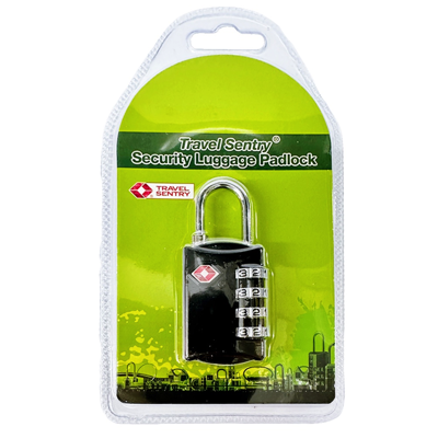 HardwareCity TSA-309 Combination Padlock TSA 4-DIGIT Numeric BLACK