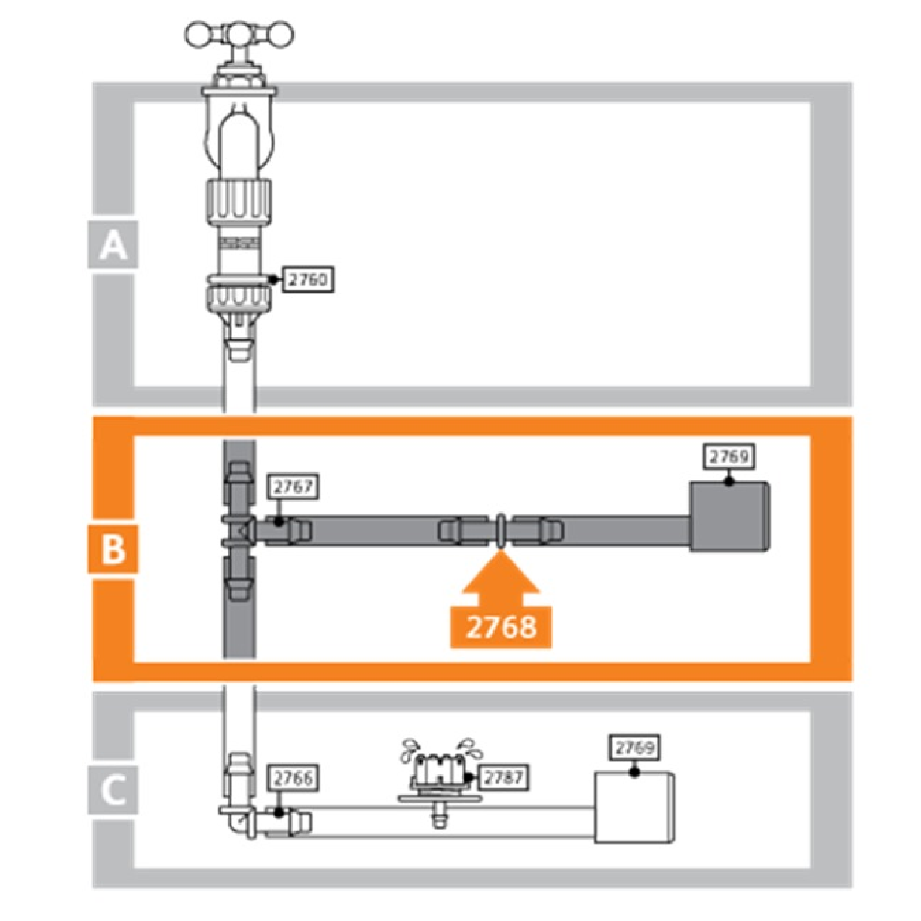 Hozelock STRAIGHT CONNECTOR For 13MM HARD HOSE 2768 2PC/Pack