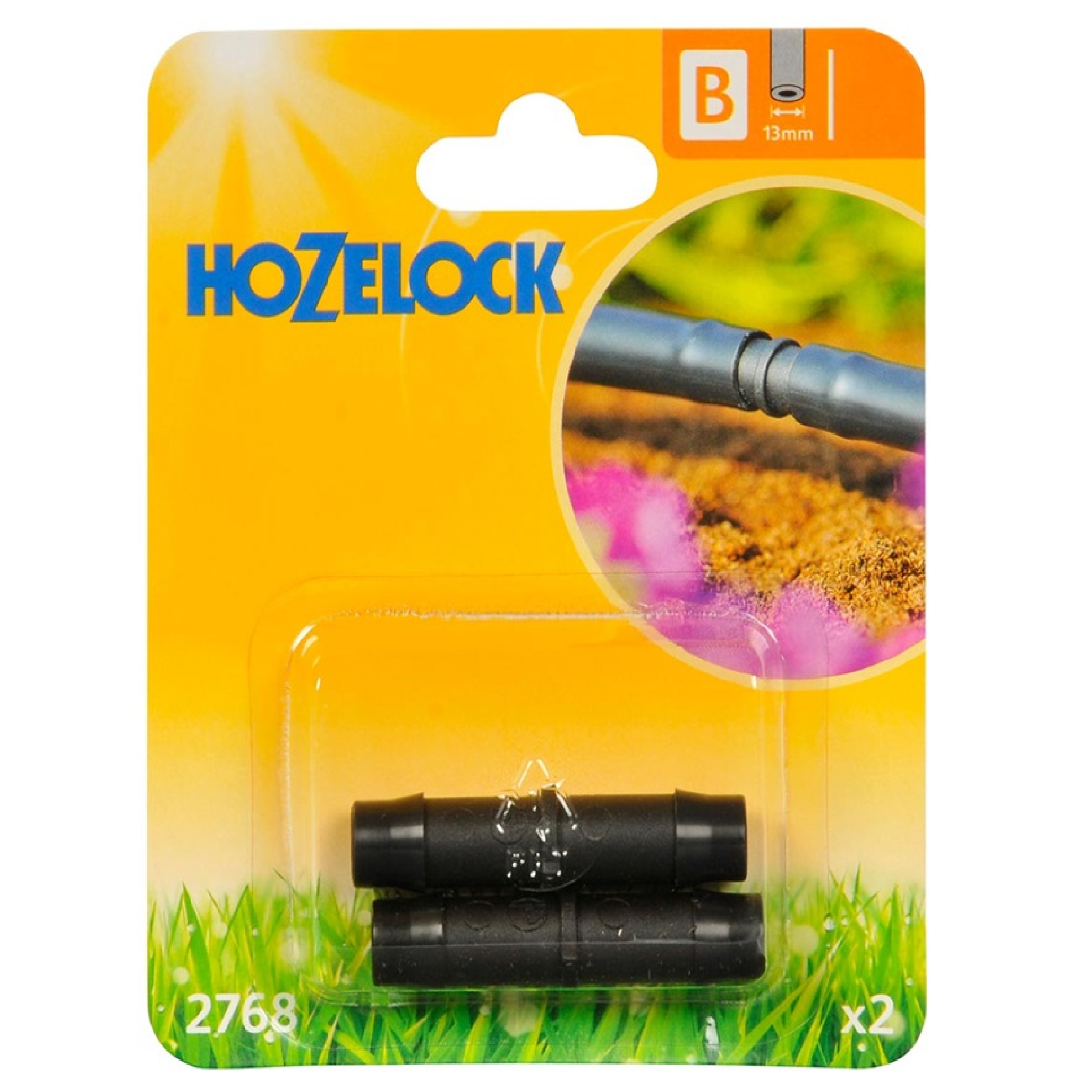 Hozelock STRAIGHT CONNECTOR For 13MM HARD HOSE 2768 2PC/Pack