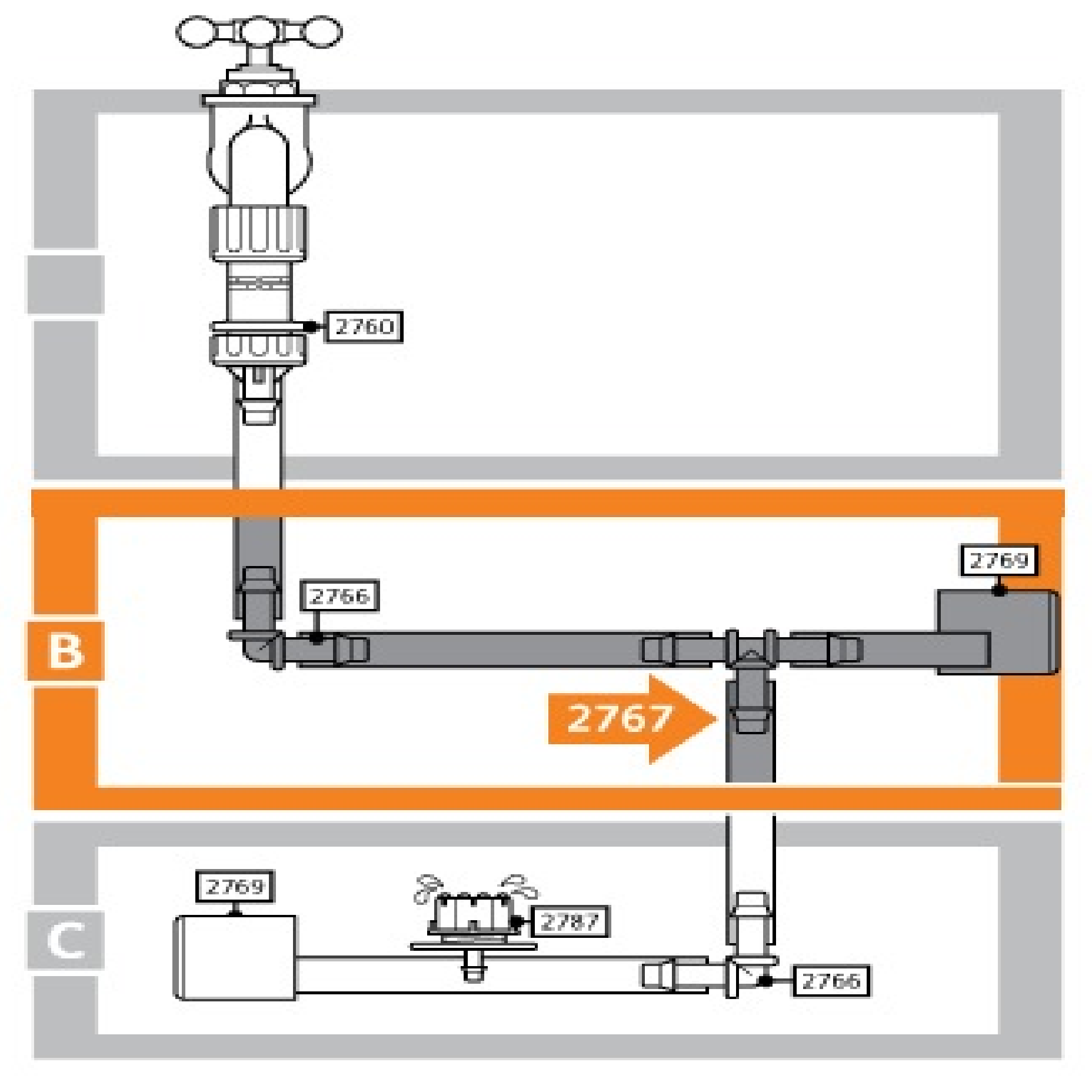 Hozelock TEE For 13MM HARD HOSE 2767 2PC/Pack