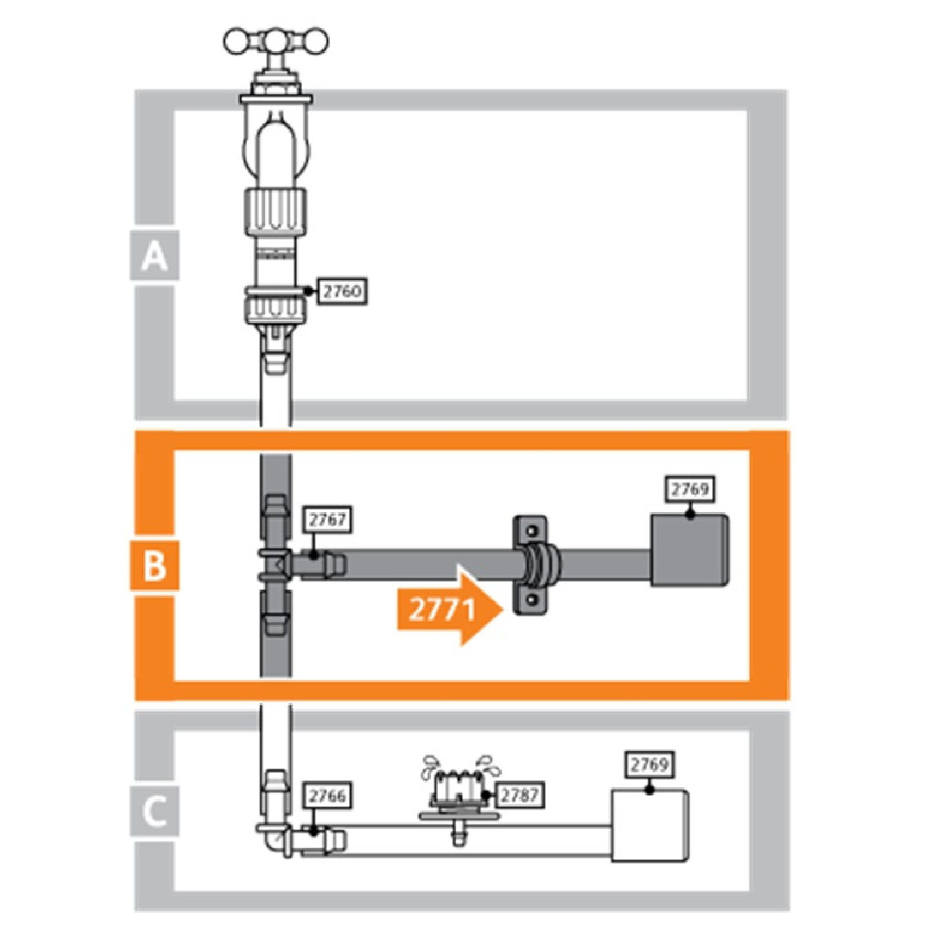 Hozelock WALL CLIP For 13MM HARD HOSE 2771 10PC/Pack