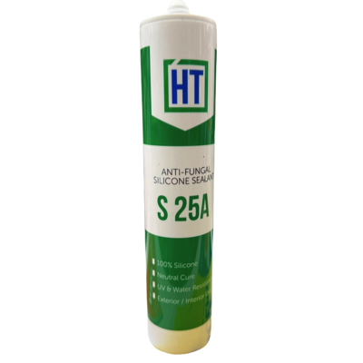 HT S25A ANTI-FUNGAL Silicone Sealant Neutral Cure 300ML