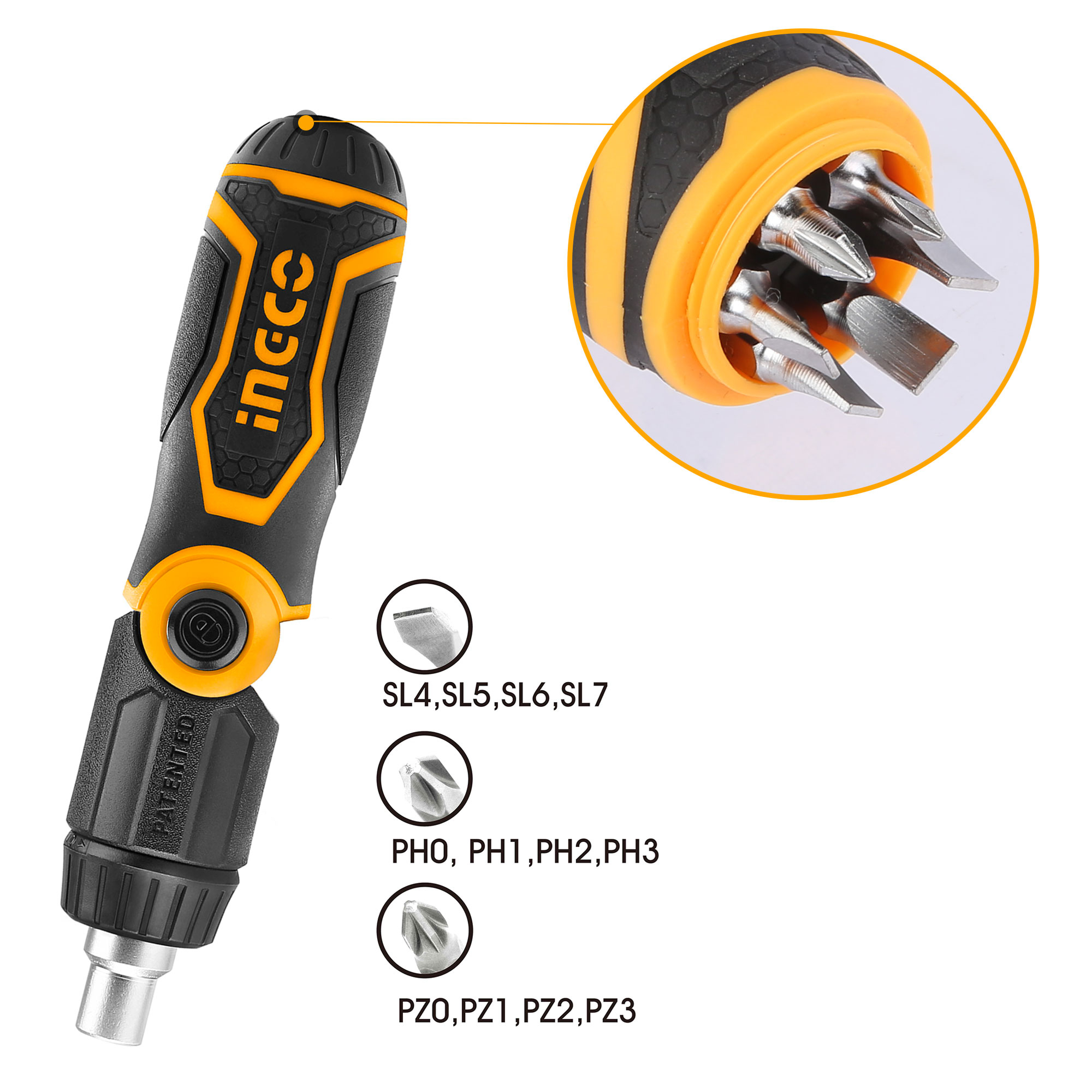 INGCO 13-IN-1 Ratchet Screwdriver Set AKISD1208