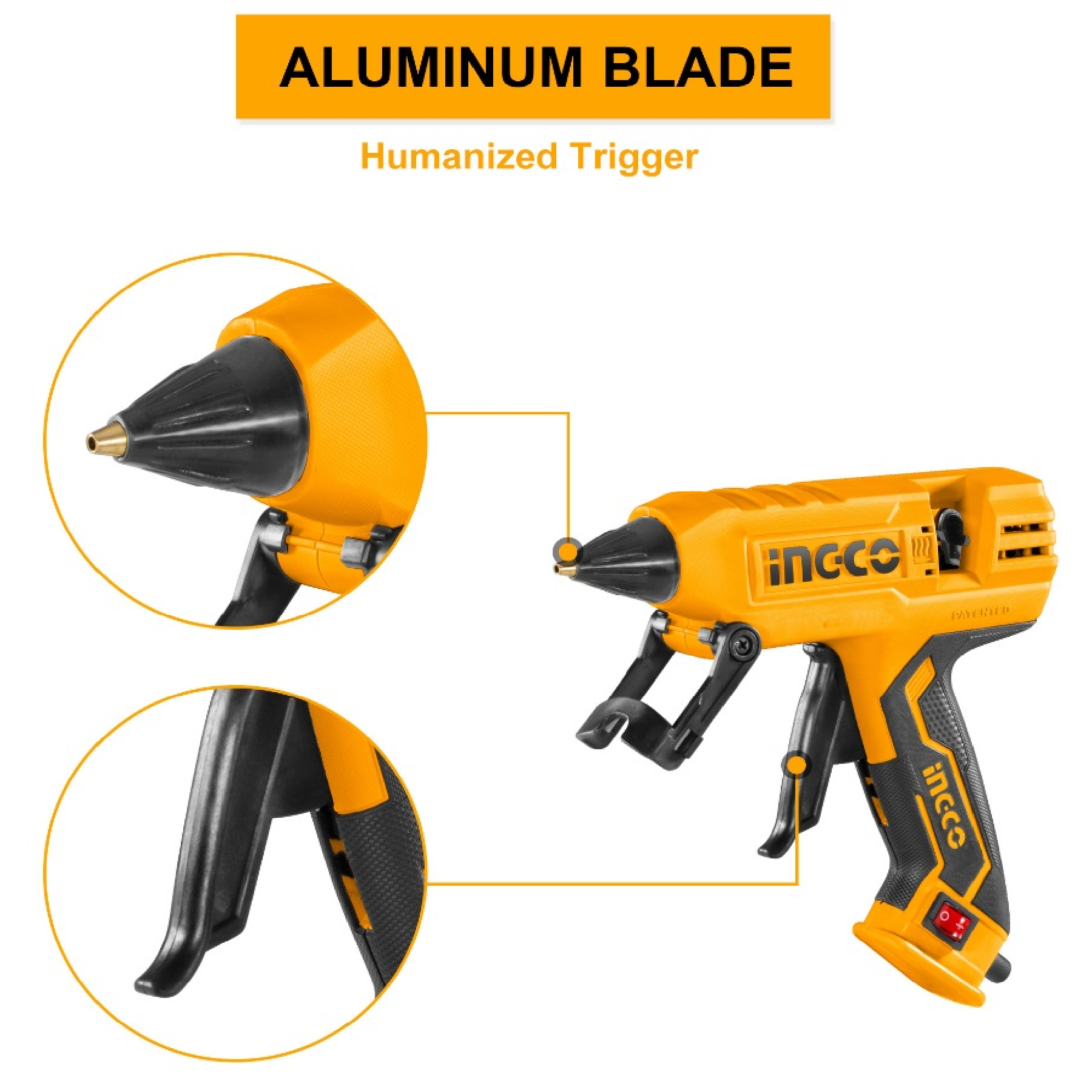 INGCO GG308 Electric GLUE GUN 30W With 8PC 150MM GLUE STICK GG308