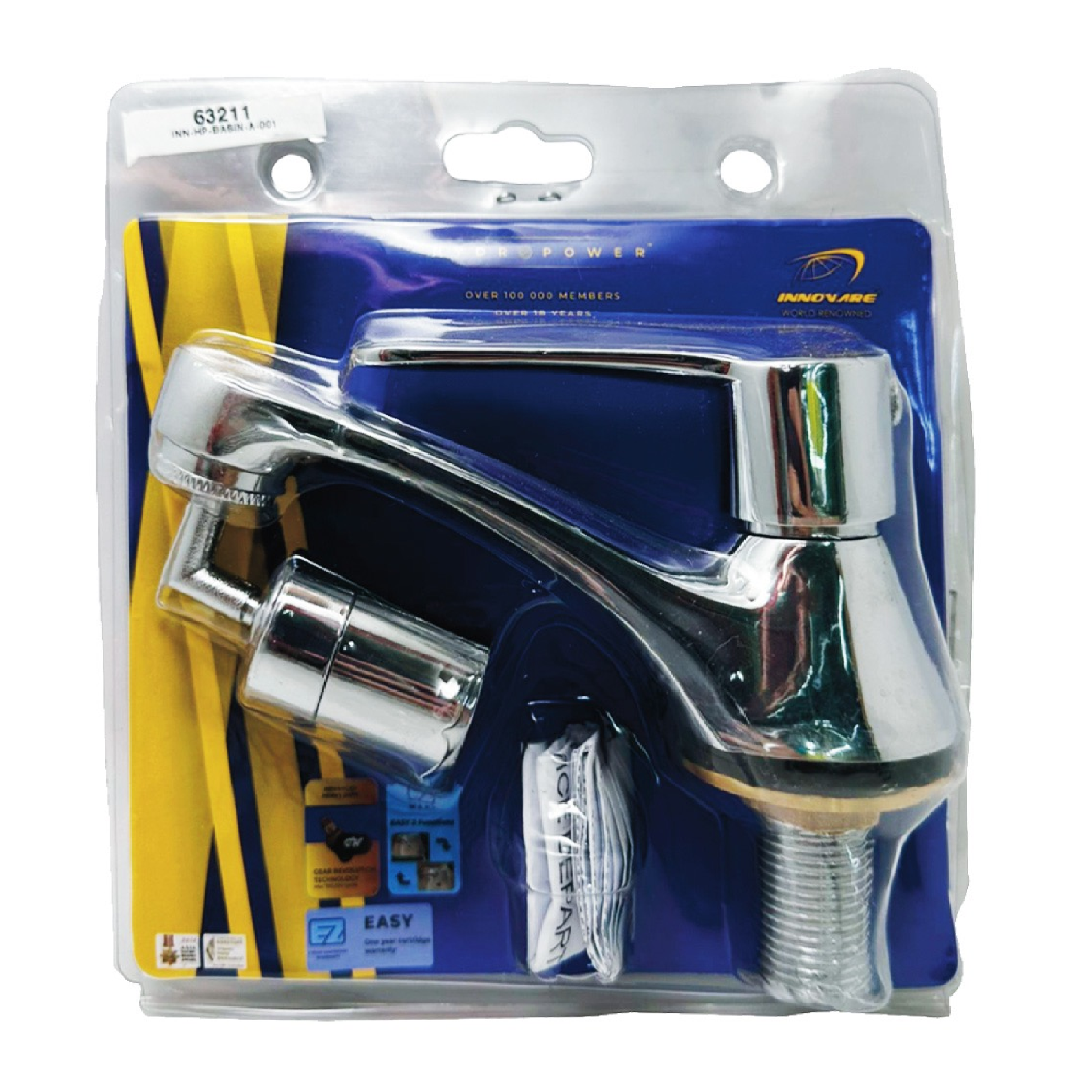 Innovare HYDROPOWER Premium Basin Tap With Flexible AERATOR COLD HP-BASIN-A-001