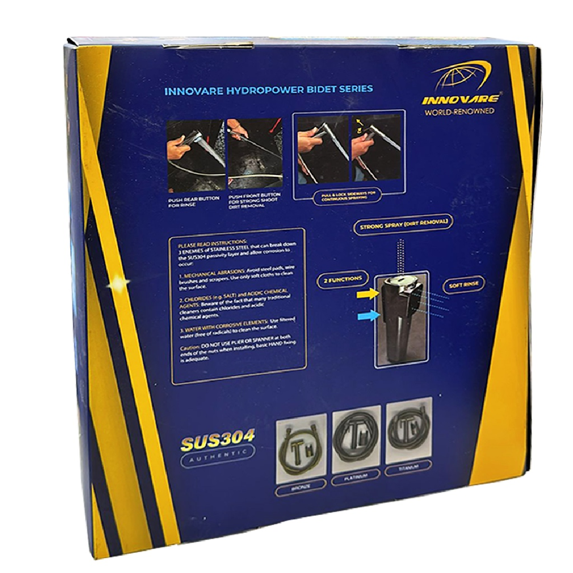 Innovare HYDROPOWER SUS304 Strong Spray Bidet SET BRONZE