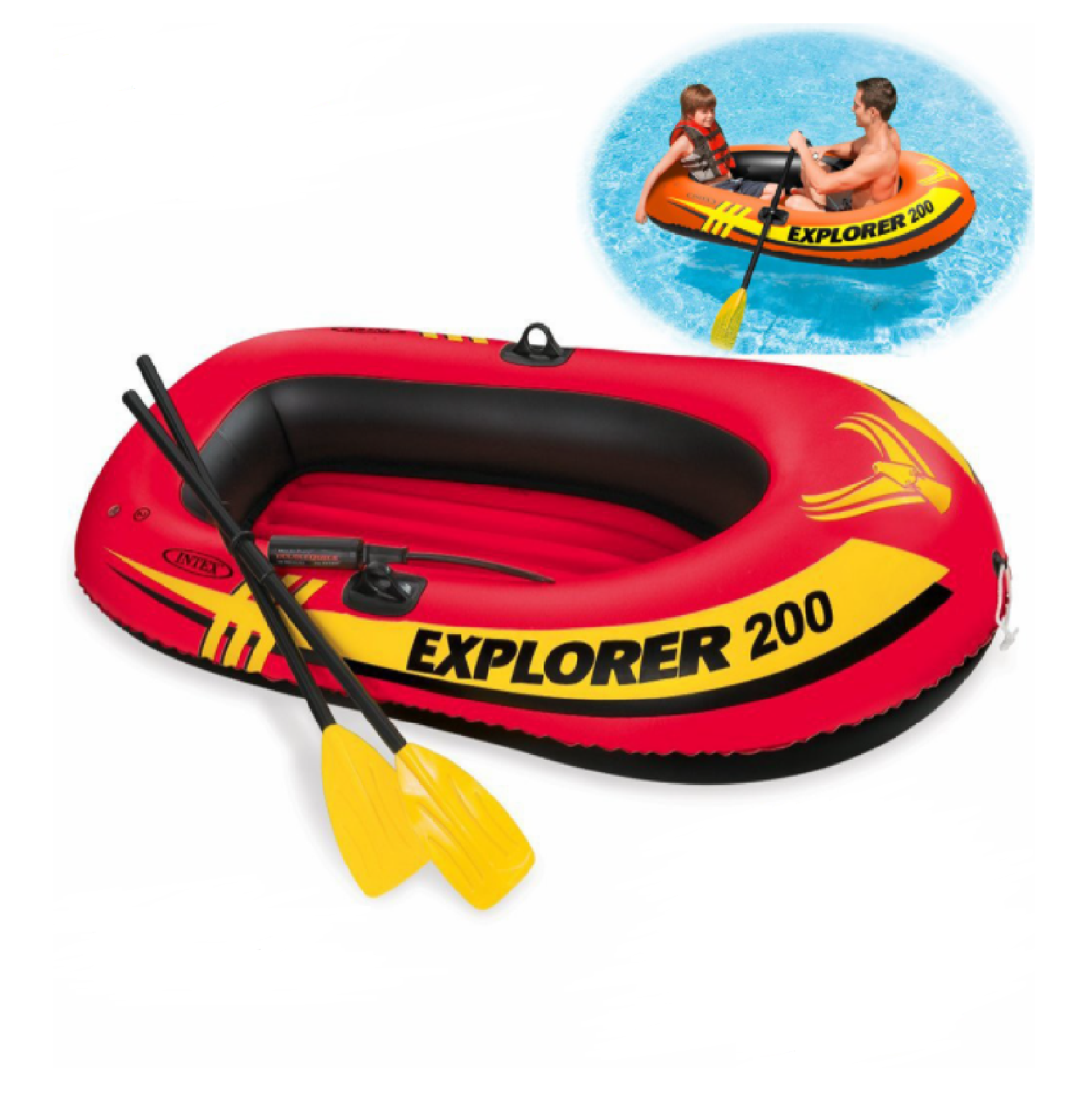 Intex EXPLORER 200 Boat Set For 2 PAX