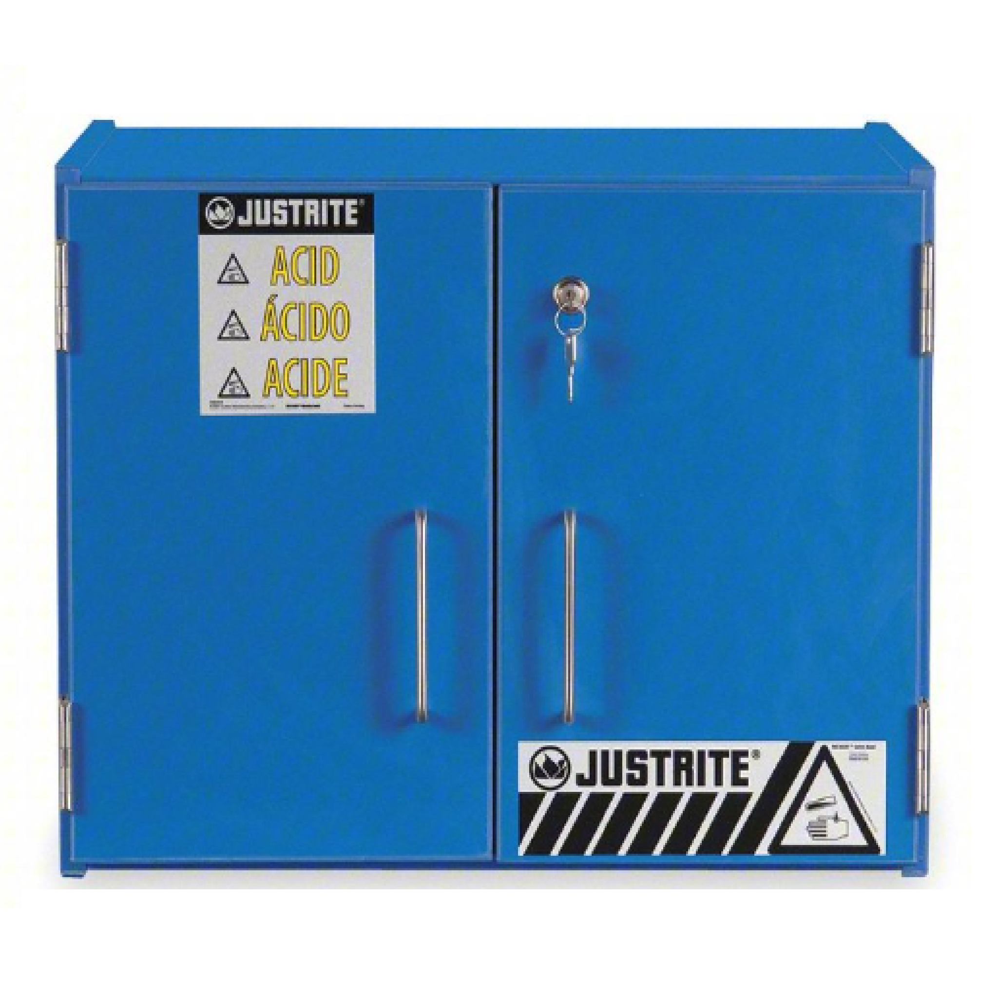 JUSTRITE 24120 Wood Laminate CORROSIVES Countertop Safety Cabinet (6 X 2.5 L) 2 Doors