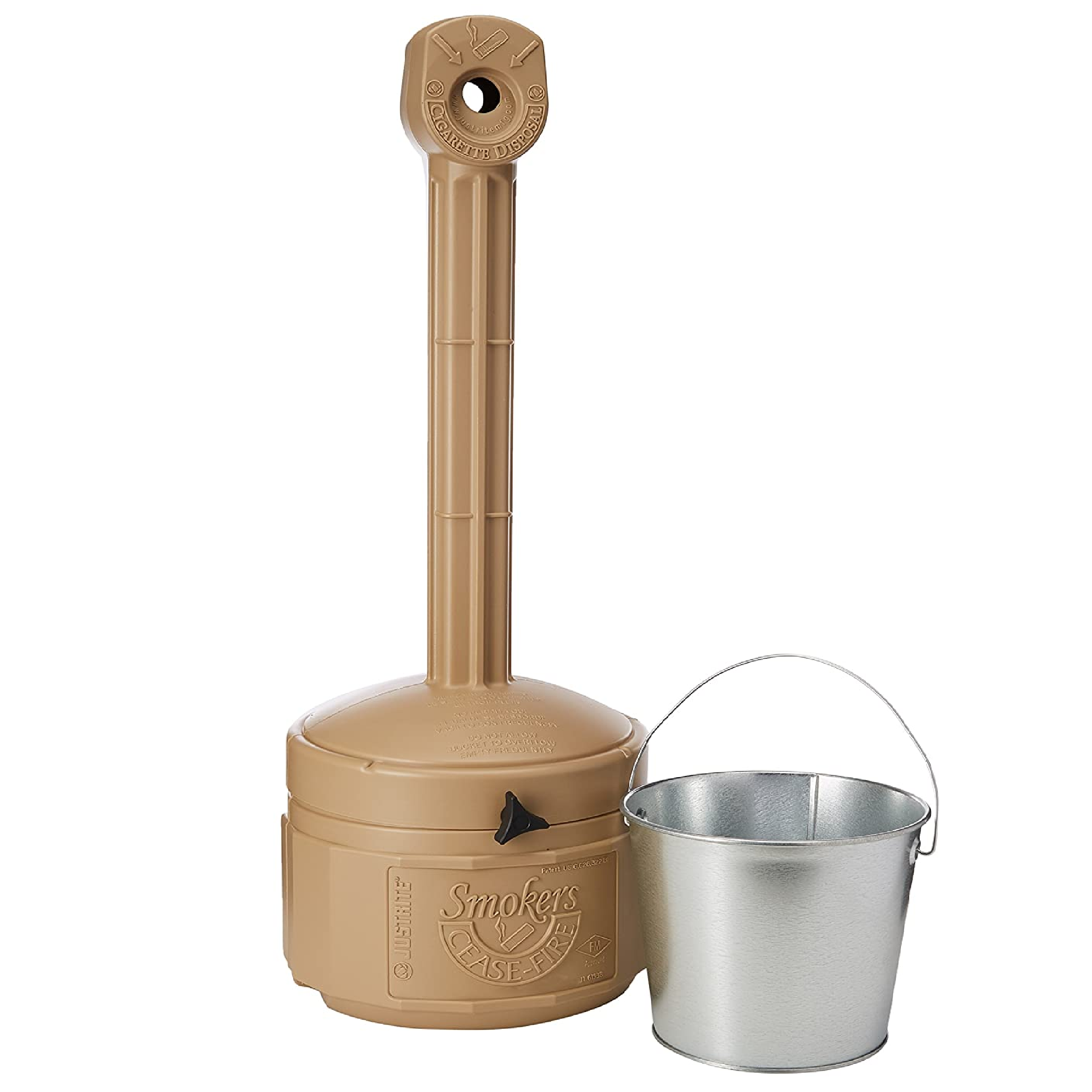 JUSTRITE 26800 Smoker Cease Fire Assembly Receptacle 4 GALLONS