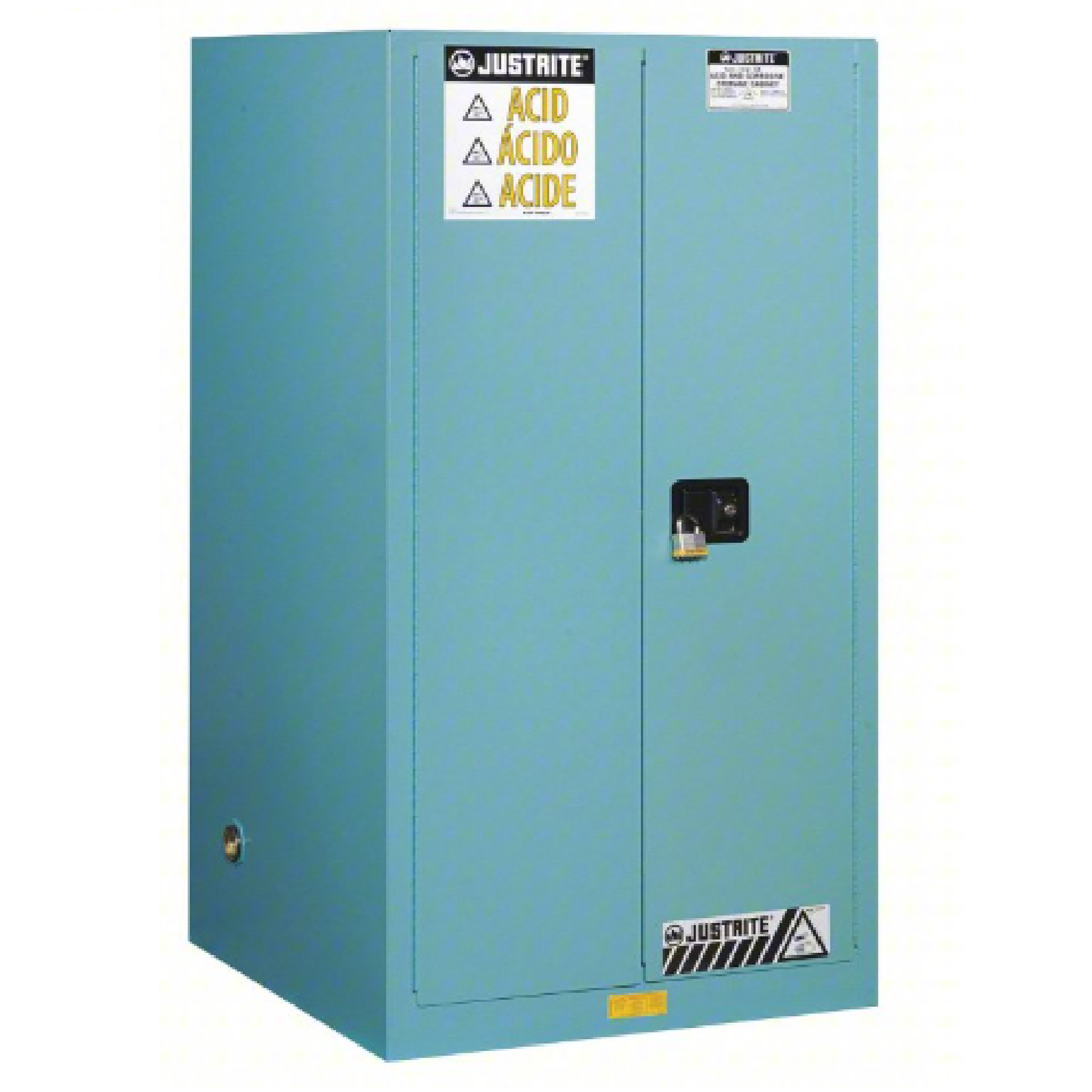 JUSTRITE 8960022 SURE-GRIP CORROSIVES Steel Safety Cabinet 60 GALLONS, 2 Shelves, 2 Doors