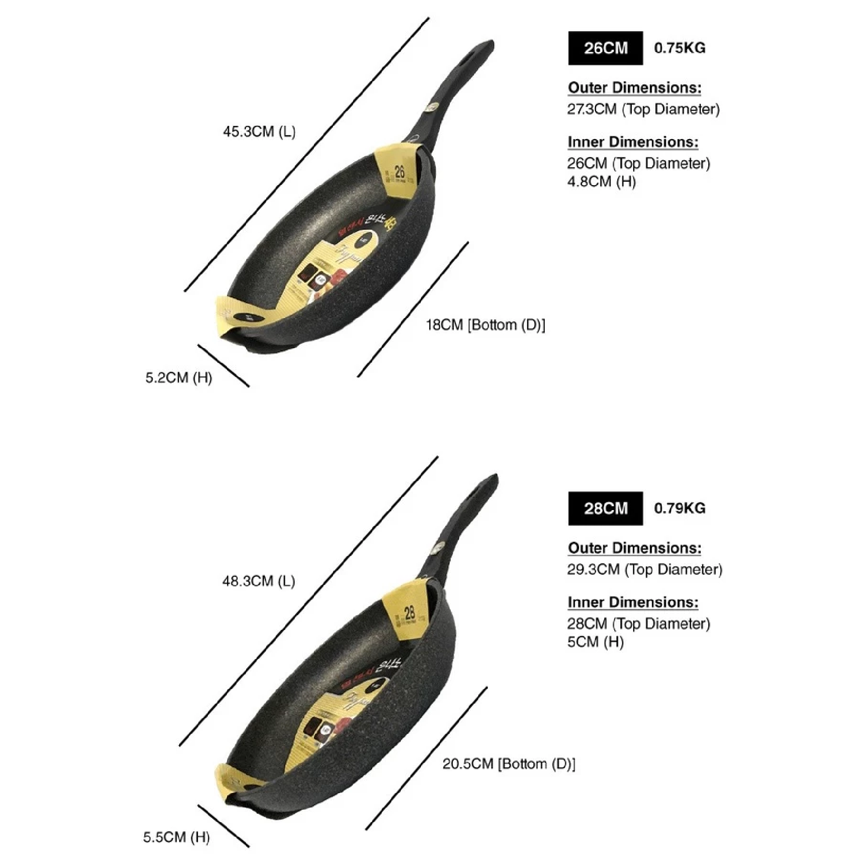 K-ART MAIFAN FRYING PAN For Gas Use K1443 / 28CM